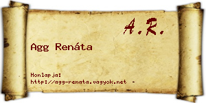 Agg Renáta névjegykártya